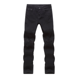 High Elastic Ripped Slim Jeans