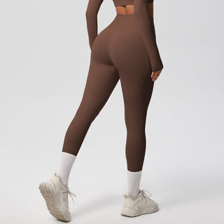 Solid Color Double-sided Brushed Tight Breathable Yoga Pants