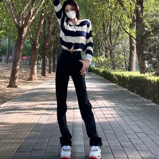 American Retro Plus Size Stitching Jeans For Women