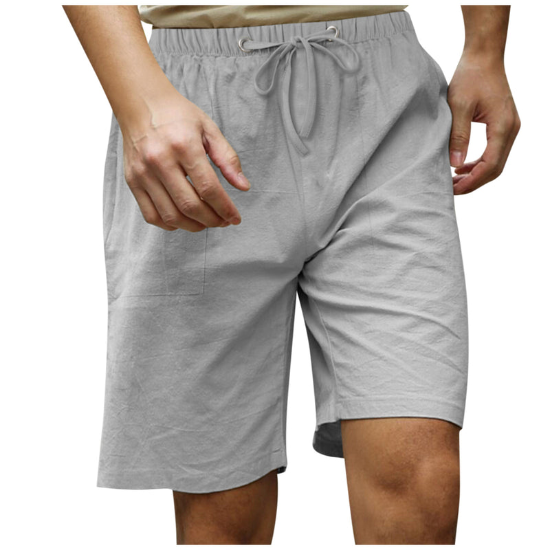 Men's Cotton And Linen Beach Casual Shorts