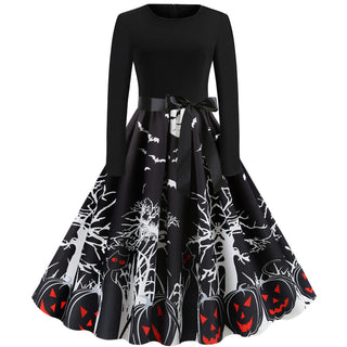 Positioning printed party dress dress