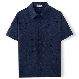 Hollow Jacquard Summer Casual Short Sleeve