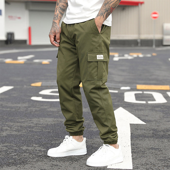 Men's Overalls Loose Casual Cropped Pants