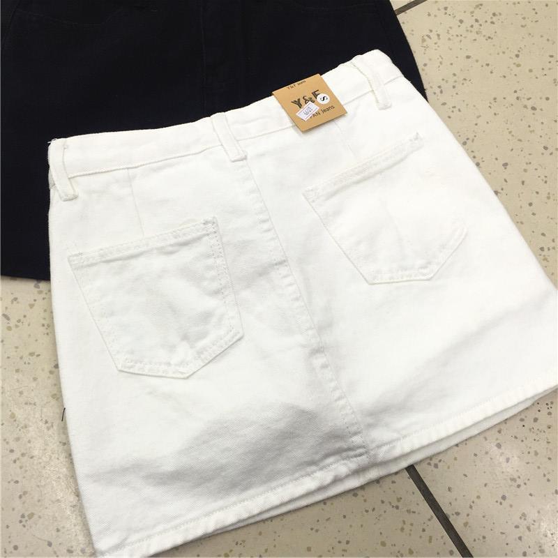 Denim Women's Anti-exposure A- Line Short Skirt Ins