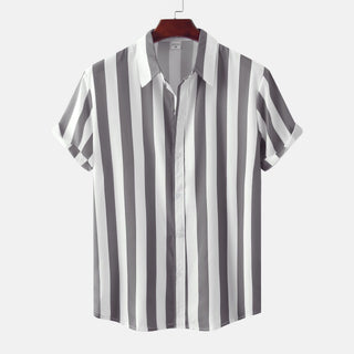 Men's 3D Printed Short Sleeve Turn Loose Shirt