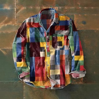 New Retro Men's Long Sleeve Top Shirt