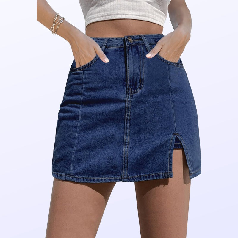 Casual Versatile High-grade Denim Skirt