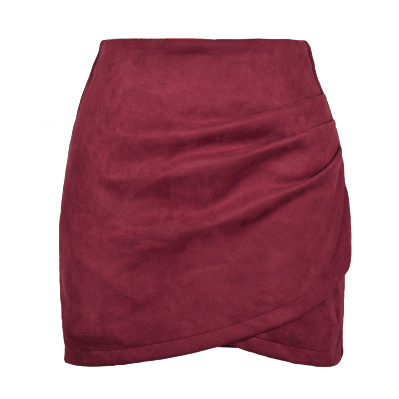 Solid Color Sheath Skirt Autumn And Winter Irregular Women's Clothing
