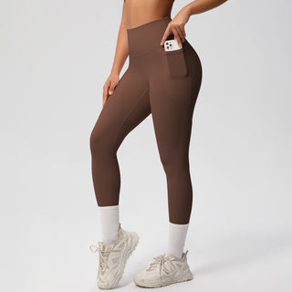Solid Color Double-sided Brushed Tight Breathable Yoga Pants