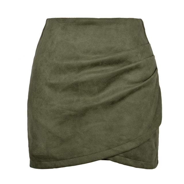Solid Color Sheath Skirt Autumn And Winter Irregular Women's Clothing