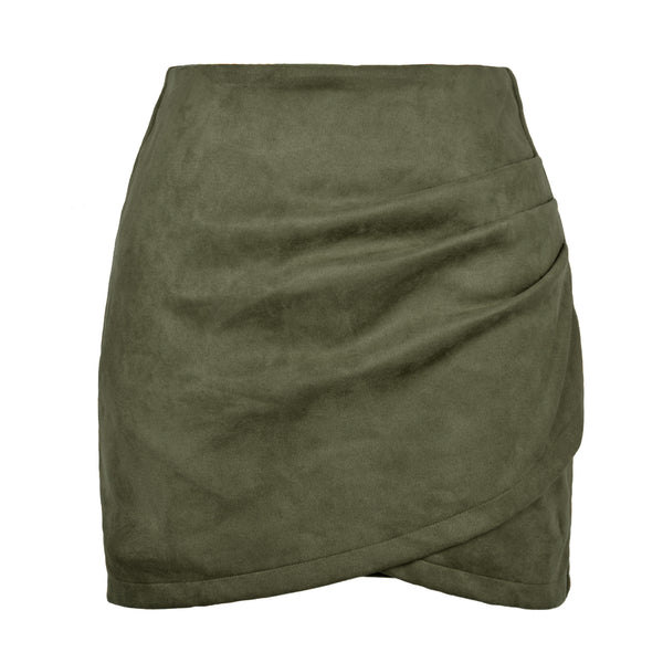 Solid Color Sheath Skirt Autumn And Winter Irregular Women's Clothing