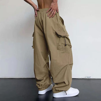 Multi-pocket Adjustable Drawstring Casual Loose Trousers Men And Women