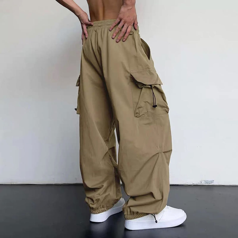 Multi-pocket Adjustable Drawstring Casual Loose Trousers Men And Women