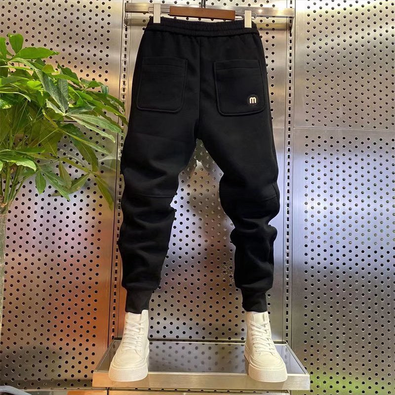 Couple Sports Pants Boys Corduroy Ankle-tied