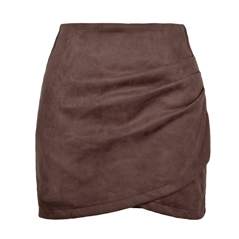 Solid Color Sheath Skirt Autumn And Winter Irregular Women's Clothing