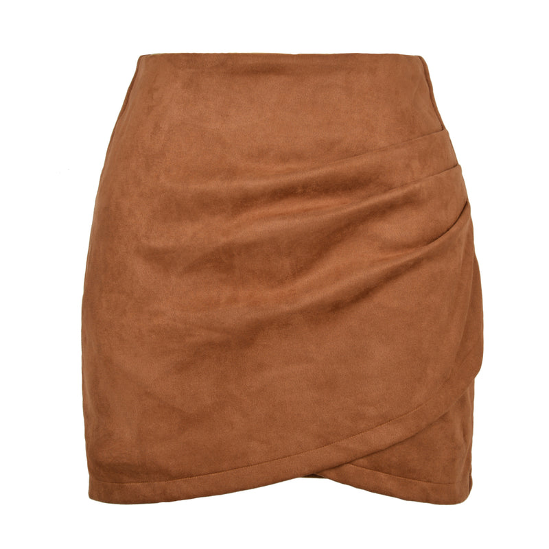Solid Color Sheath Skirt Autumn And Winter Irregular Women's Clothing