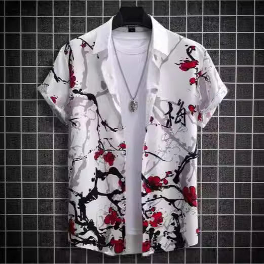 Plus Size Casual 3D Digital Printing Short Sleeve