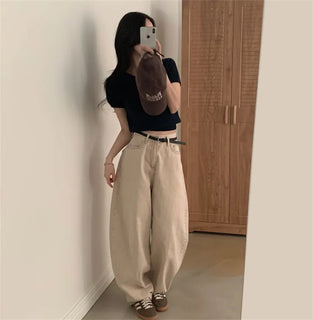 Back Heart-shaped Pocket Jeans For Women In Spring